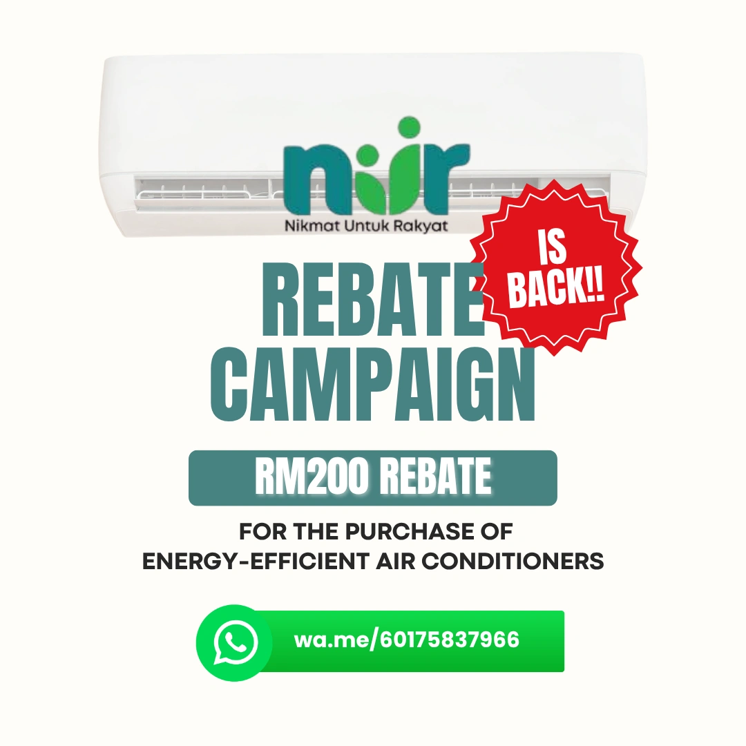 NUR Rebate 2026 — RM200 off inverter air conditioner at Ban Leng Air Conditioning Penang